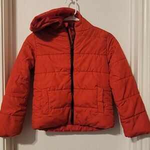 Kids Red Hooded Jacket